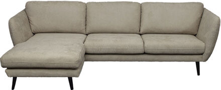 Loungebank Madelief links | stof Sorro taupe 23 | 1,60 x 2,52 mtr breed