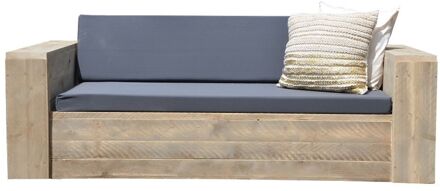 Loungebank steigerhout Washington 200cm met kussens