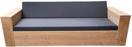 Loungebank Washington Douglas 200Lx70Hx80D cm - incl Grijs, Rood