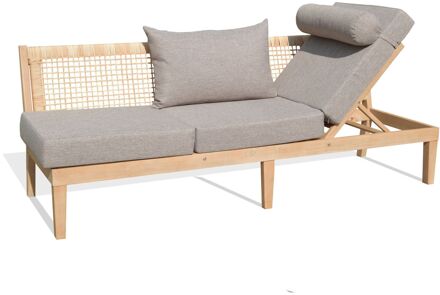 Loungebed Atrani Eucalyptus Wicker 194x69x75cm