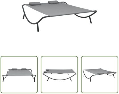 Loungebed - Ligbed voor buiten - 200x173x45 cm - Antraciet Grijs