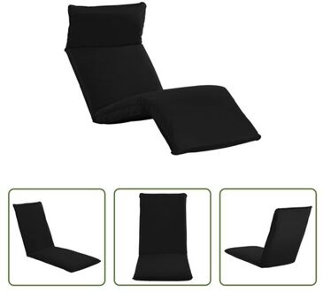 Loungebed - Opvouwbaar - 175 x 56 x 100 cm - Zwart