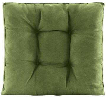 Loungekussen Florence Zit - Donker - 73x73 Cm - Polyester/Katoen - Groen