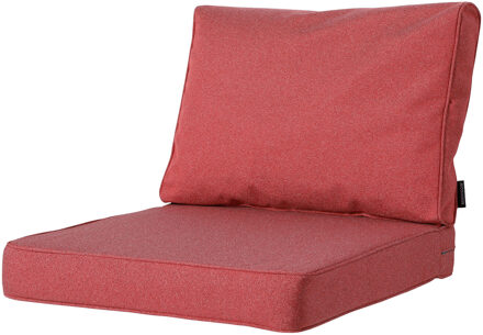 Loungekussen premium zit en rug 60x60 carré   Manchester red (waterafstotend)