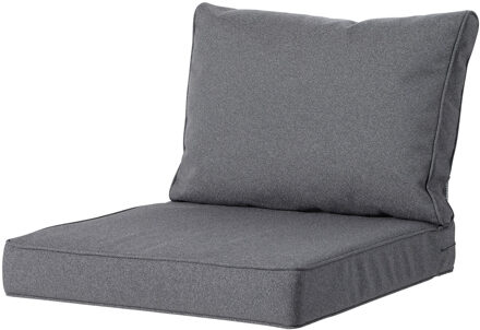 Loungekussen premium zit en rug 60x60cm carré   Manchester grey (waterafstotend)