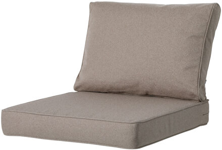 Loungekussen premium zit en rug 60x60cm carré   Manchester taupe (waterafstotend)