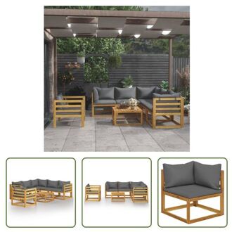 Loungeset Acaciahout - 68x68x29 cm - Donkergrijs