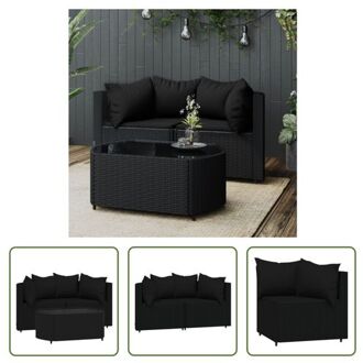 Loungeset Allibert - Hoekbank - Zwart - 63x63x57.5 cm - Weerbestendig