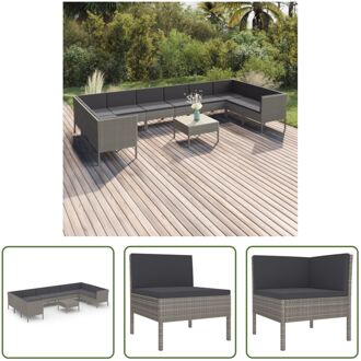 Loungeset Allibert - Tuinmeubelen - 57x69x69 cm - Grijs - PE-rattan - gepoedercoat staal