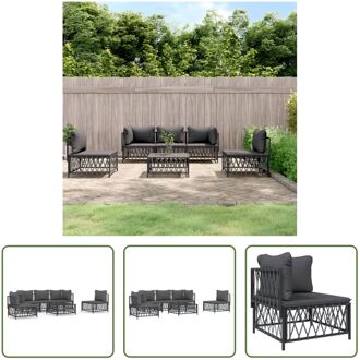 Loungeset Antraciet - Tuinhoekbank 72x72x66 cm - Buitenmeubelen Grijs