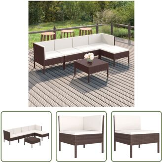 Loungeset Bruin PE-rattan - 60x60x35cm - Modulair