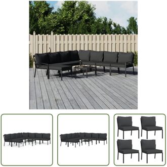 Loungeset - Comfort - Hoekstoel zwart gepoedercoat staal - 76x76x79cm