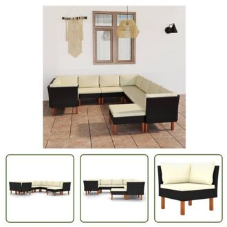 Loungeset - Comfort - Tuinmeubelset - 60.5 x 64.5 x 67 cm - Zwart