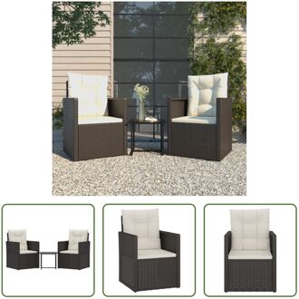 Loungeset - Duurzaam - 53 x 57 x 75 cm - Trendy ontwerp Zwart