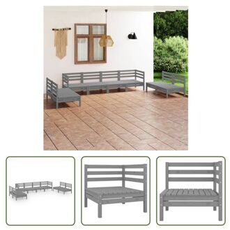 Loungeset - Grenenhout - Grijs - 63.5x63.5x62.5 cm - Modulair