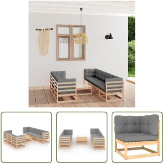 Loungeset - Grenenhout - Grijs - 70 x 70 x 67 cm