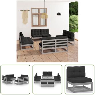 Loungeset Grenenhout - Grijs - 70x70x67cm - Montage vereist