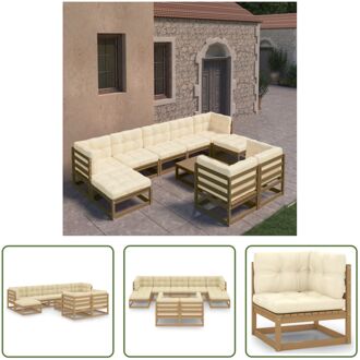 Loungeset Grenenhout - Honingbruin - 70 x 70 x 67 cm