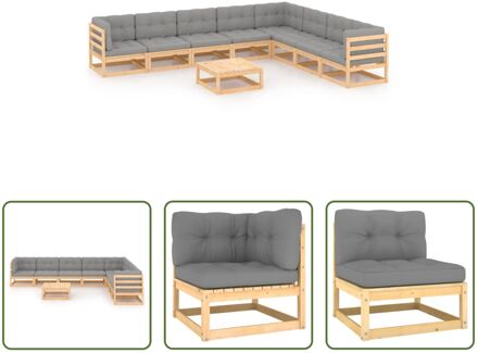 Loungeset Grenenhout X - 70x70x67cm - Grijs