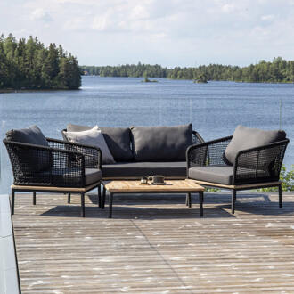 Loungeset 'Grizel' Met bank, tafel en 2 stoelen