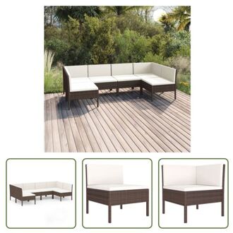 Loungeset Haven - Tuinmeubelset - 57x69x69 cm - Weerbestendig PE-rattan Bruin