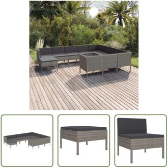 Loungeset Lounge - 57 x 69 x 69 cm - Grijs - PE-rattan