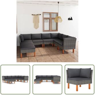 Loungeset - Loungeset - Afmetingen- 60.5 x 64.5 x 67 cm - Kleur- Grijs - Ken- Waterbestendig