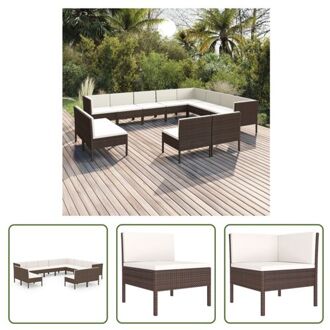 Loungeset Moderne Bruin - 57x69x69 cm - PE-rattan