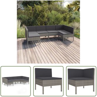 Loungeset Modulair - Tuinmeubelen - 57x69x69cm - Grijs - Antraciet