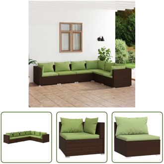 Loungeset Modulaire Bruin - 70x70x60.5cm - Waterdicht PE-rattan