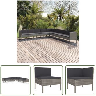 Loungeset Modulaire Grijs - 57x69x69 cm - Weerbestendig - Stabiel - Comfortabel - Makkelijk te