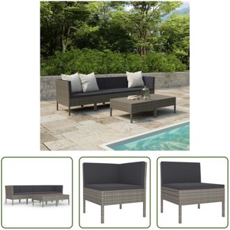 Loungeset - Modular - 6-delig - 69x69x69 cm - Grijs - Antraciet