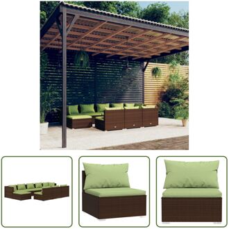 Loungeset Modular Brown - PE-rattan - Waterproof - Sturdy Frame Bruin