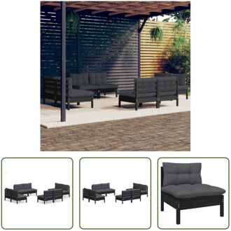 Loungeset - naam - Tuinmeubelen - 63.5 x 63.5 x 62.5 cm - Zwart