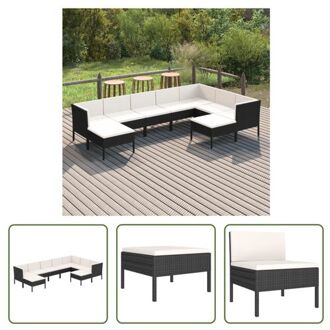 Loungeset name - Tuinmeubelen - 57x69x69 cm - Zwart - Crèmewit