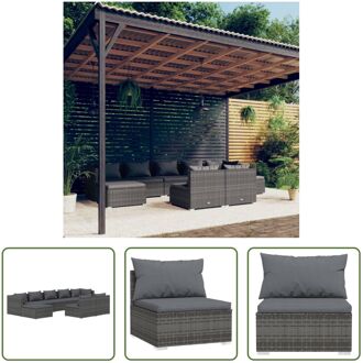 Loungeset - name - Tuinmeubelen - 70x70x60.5 cm - Grijs - Antraciet