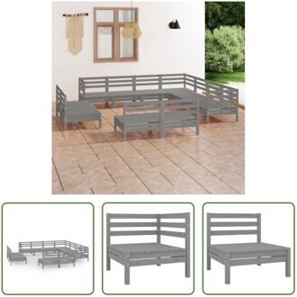 Loungeset Pallet - 63.5 x 63.5 x 62.5 cm - Grijs - Grenenhout