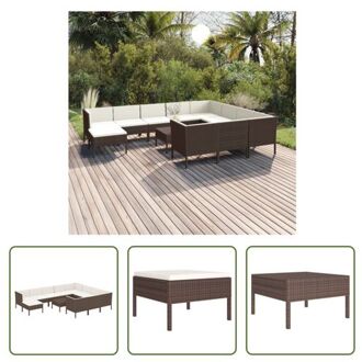 Loungeset Prince - Tuinmeubelen - 60x60x35cm - Bruin