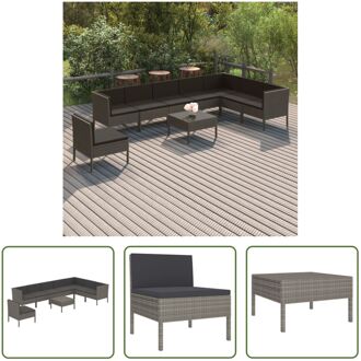 Loungeset Saint Tropez - Tuinmeubelen - Grijs - PE-rattan