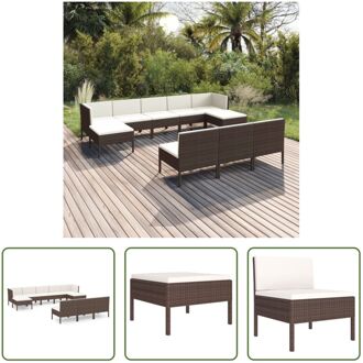 Loungeset Serene - Tuinmeubelen - 57x69x69 cm - Bruin PE-rattan