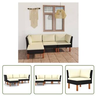 Loungeset - Trendy en Comfortabel - Tuinmeubelset - Afmetingen- 60.5 x 64.5 x 67 cm ? Ken- Zwarte