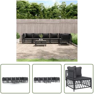 Loungeset - Tuinhoekbank 72x72x66 cm - Antraciet Grijs