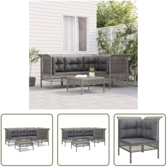 Loungeset Tuinhoekbank - Grijs - 65 x 65 x 75 cm - Weerbestendig