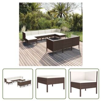 Loungeset Tuinmeubelen - Bruin - 57 x 69 x 69 cm - PE-rattan