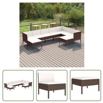 Loungeset Tuinmeubelen - Modulair - Bruin - PE-rattan