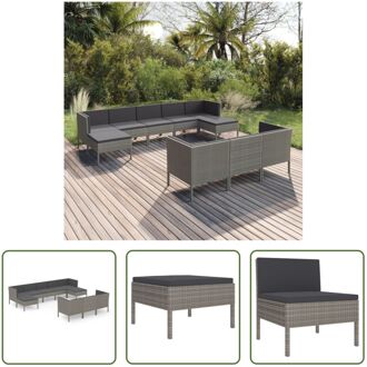 Loungeset Tuinmeubelset - 57x69x69cm - Grijs - PE-rattan