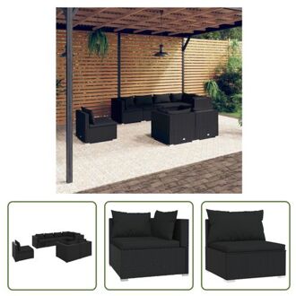 Loungeset - Tuinmeubelset - 70 x 70 x 60.5 cm - Waterbestendig Zwart