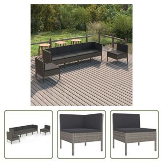 Loungeset Tuinmeubelset Grijs - 57x69x69cm - PE-rattan