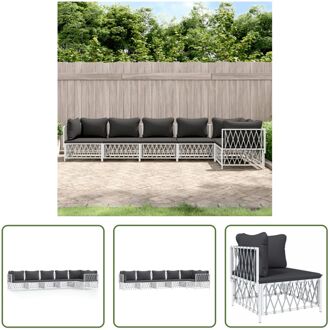 Loungeset - Wit - Tuinhoekbank 72x72x66 cm - Inclusief kussens