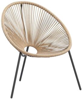 Loungestoel Formentera - Naturel - Metaal/Kunststof - Beige - 69.7x75x82 Cm